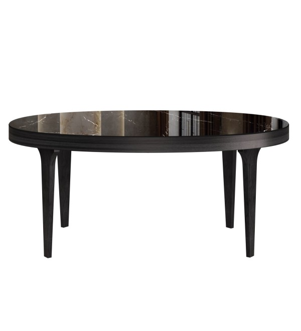 Обеденный стол Арктур овальный, керамика глянцевая, 160 × 100 см