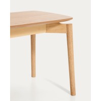 Скамейка Evera из дубового шпона с натуральной отделкой, 122 см