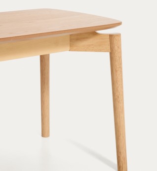 Скамейка Evera из дубового шпона с натуральной отделкой, 122 см