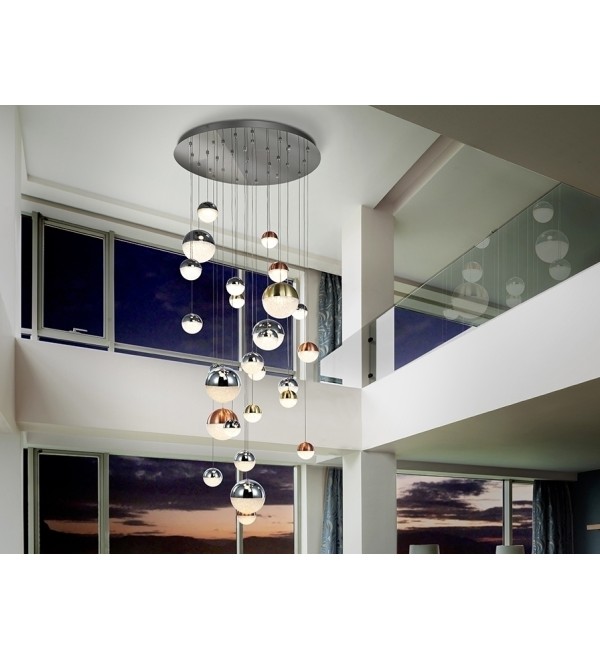 Подвесной светильник Sphere LED 27L Ø80 DIM BLUETOOTH ССТ цветной 500 см