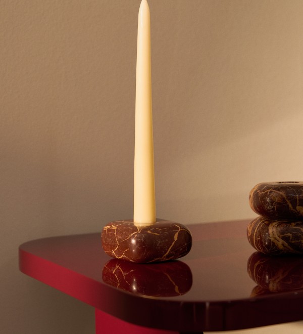 Подсвечник Liren из бордового мрамора, 3 см