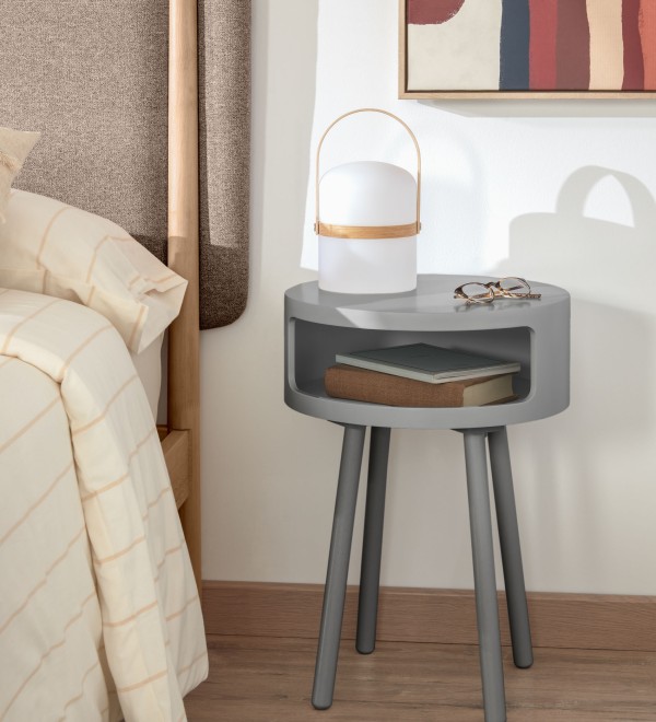 Столик Bruk с полкой серый