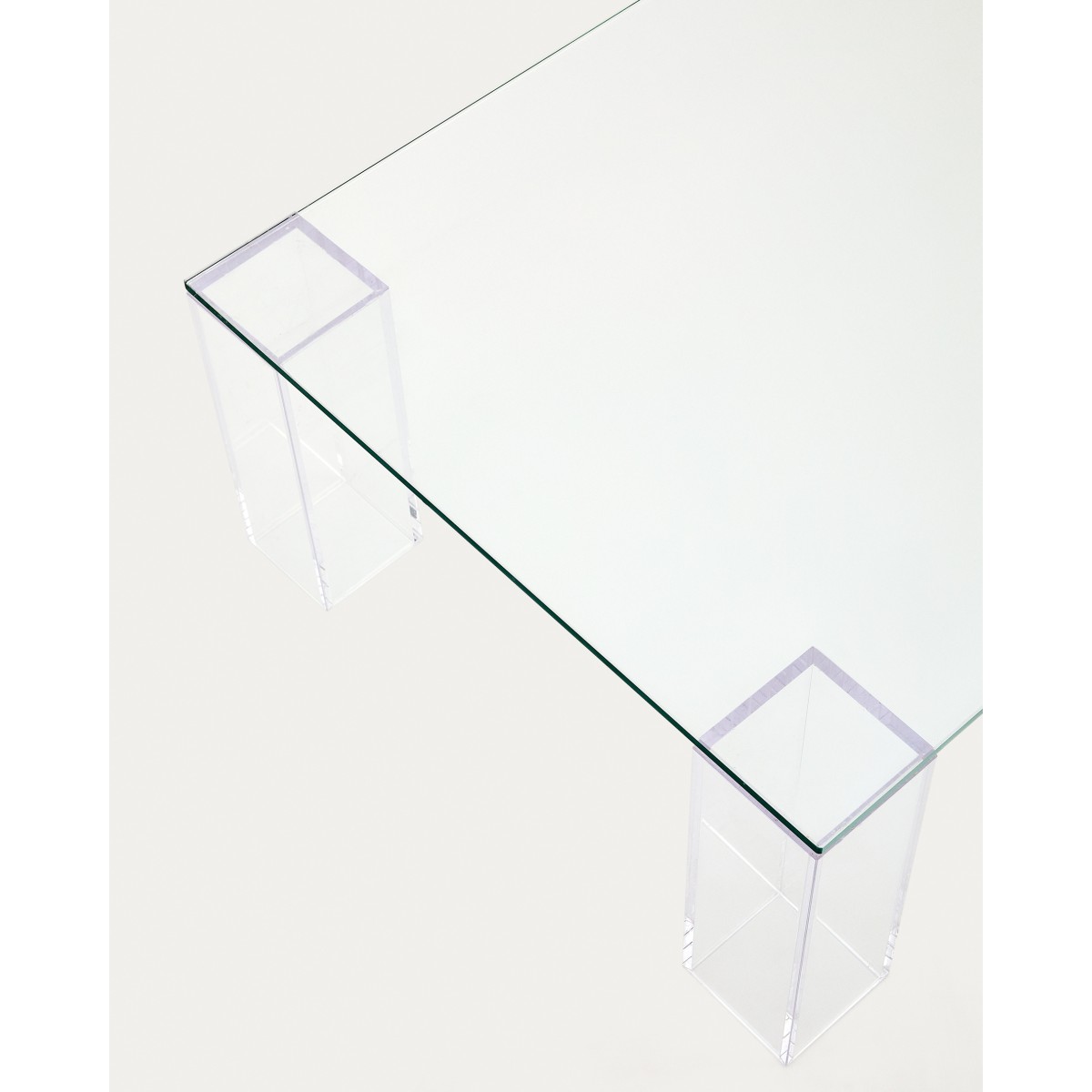 Журнальный столик Adularia из стекла прозрачного цвета 140 x 60