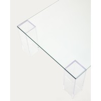 Журнальный столик Adularia из стекла прозрачного цвета 140 x 60