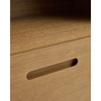 Стеллаж Arelida из дубового шпона и массива дуба светло-коричневый, 90 x 185 см