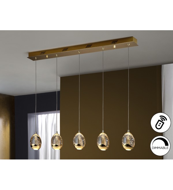 Подвесной светильник Rocio 5L золотой DIMMABLE