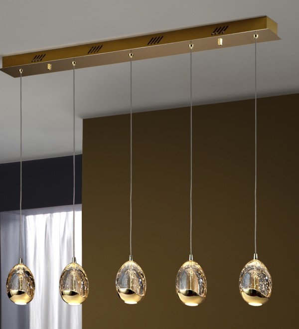 Подвесной светильник Rocio 5L золотой DIMMABLE