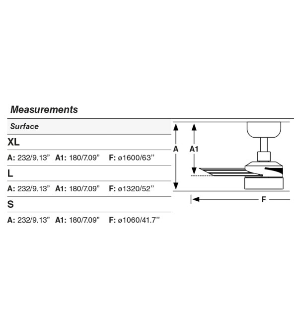 Потолочный вентилятор CRUISER L Ш1320MM черный 3 PALAS 18W LED DIM TUYA