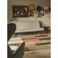 Шерстяной стираемый ковер дорожка Хром Коралловый 80x230