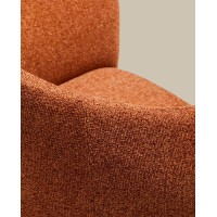 Стул Bosca из терракотовой шенилловой ткани