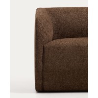 Кресло Milare из шоколадно-коричневой синели, 83 см