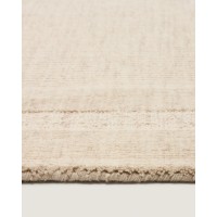 Жаккардовый шерстяной ковер Dalena в бежевую полоску 300 x 200 см
