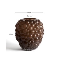 Ваза Mure из коричневого стекла, 30 см