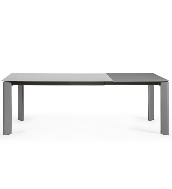 Стол Atta 160 (220) x90 антрацит, темно-серый, стекло
