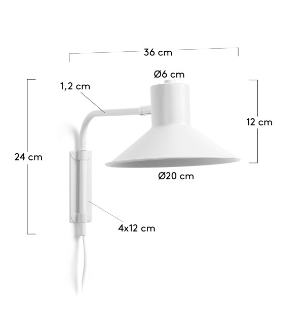 PLASS Настенный светильник металлический белый AA2386R05
