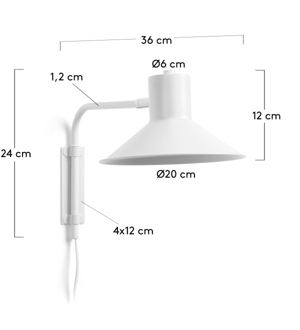 PLASS Настенный светильник металлический белый AA2386R05