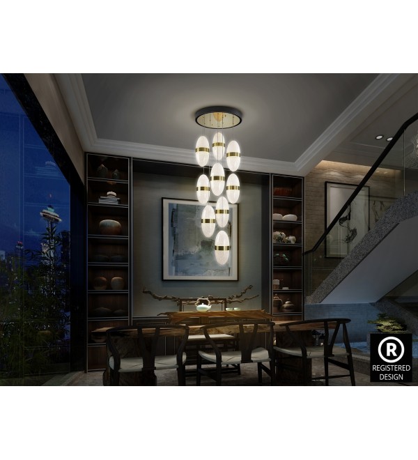 Подвесной светильник Garden 9L черный/бронзовый