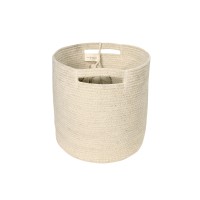 Корзина с листом бежевая 30*30*30