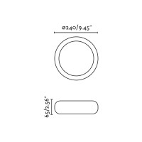Потолочный светильник Anga 240 темно-серого цвета LED 18W 2700K