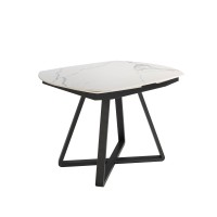Обеденный стол D2055BB /1096 из керамики и черной стали