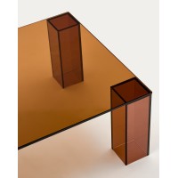 Журнальный столик Adularia из стекла коричневого цвета 140 x 60