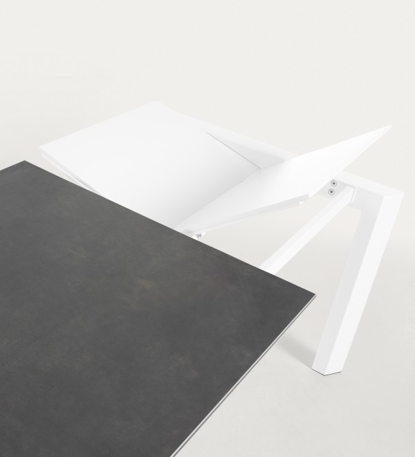Стол Atta 160 (220) x90 белый керамический