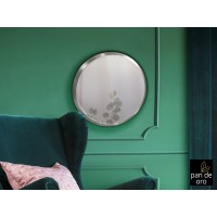 Зеркало круглое Aries 44Ø серебряное