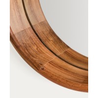 Зеркало Berale из акации, диаметр 30,5 см