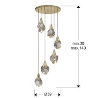 Люстра Aquaria 6L матовое золото