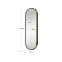 Зеркало Tiare металлическое 31 x 101 см
