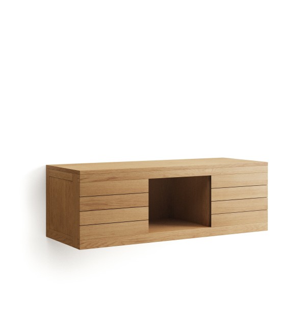 Kenta Мебель для ванной из массива тика с натуральной отделкой, 120 x 45 см