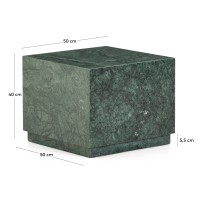 Приставной столик Sorein из черного мрамора 50 x 50 см