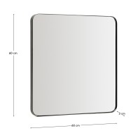 Зеркало Marco черное металлическое 60 x 60 см