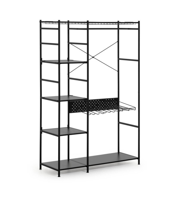 Стеллаж Storn 120x164,5 черный металл