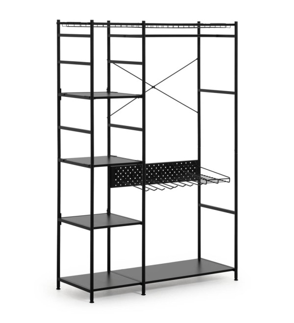 Стеллаж Storn 120x164,5 черный металл