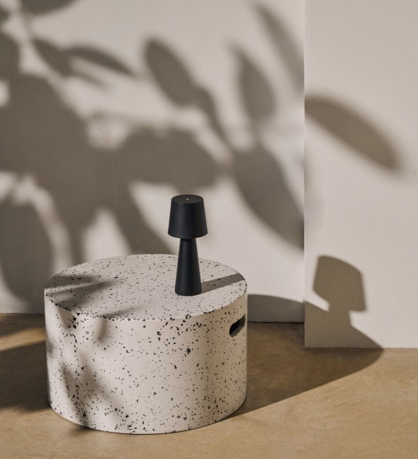 Журнальный столик Jenell terrazzo белый, Ø 52 см