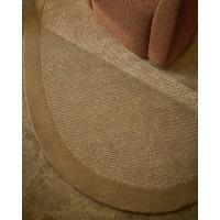 Ковер Ivena бежевый из шерсти и вискозы 160 x 230 см