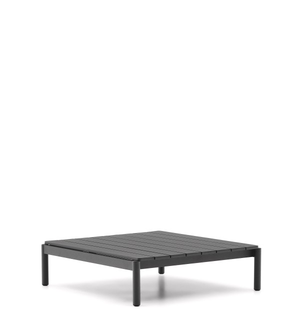Журнальный столик Sorells из серого алюминия 89 x 91 см