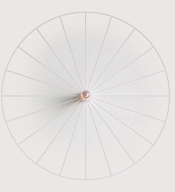 Бра Wheel 90 см белый + цоколь 5 см белый