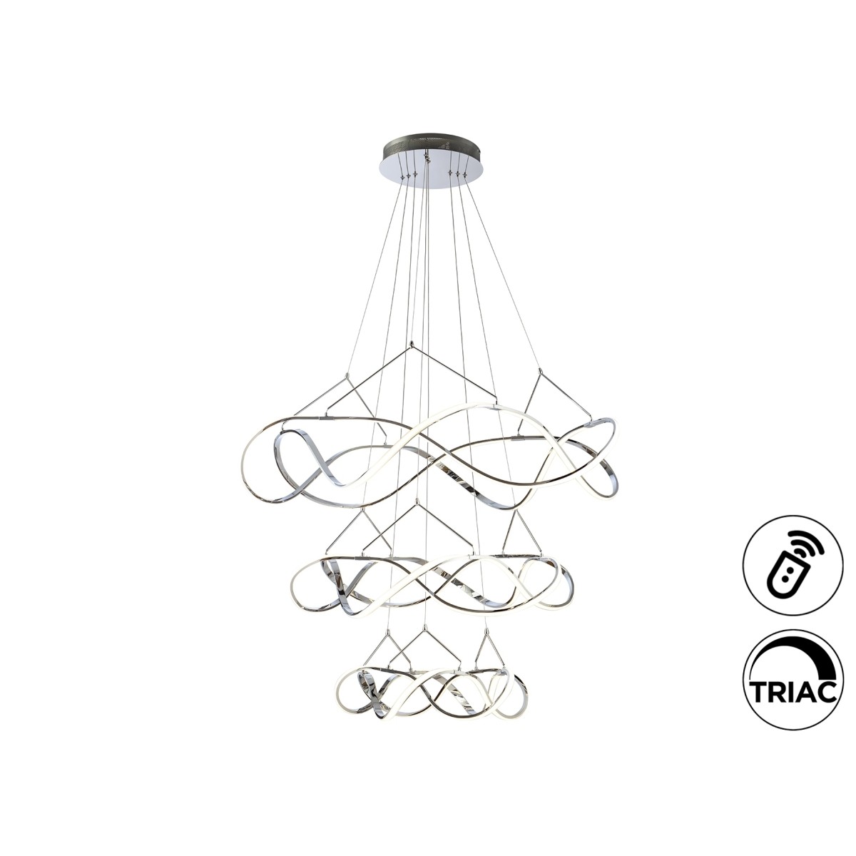 Люстра Molly 3 кольца 110D хром DIM