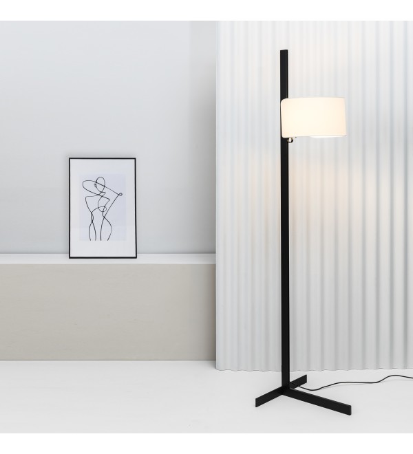 Торшер Stand Up черного и белого цвета E27 20W