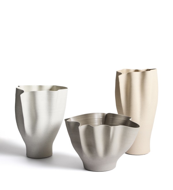 Ваза Nilea из кремовой керамики, 35 см