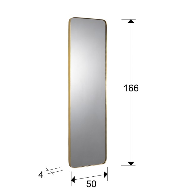 Зеркало прямоугольное Orio 51X165 золото
