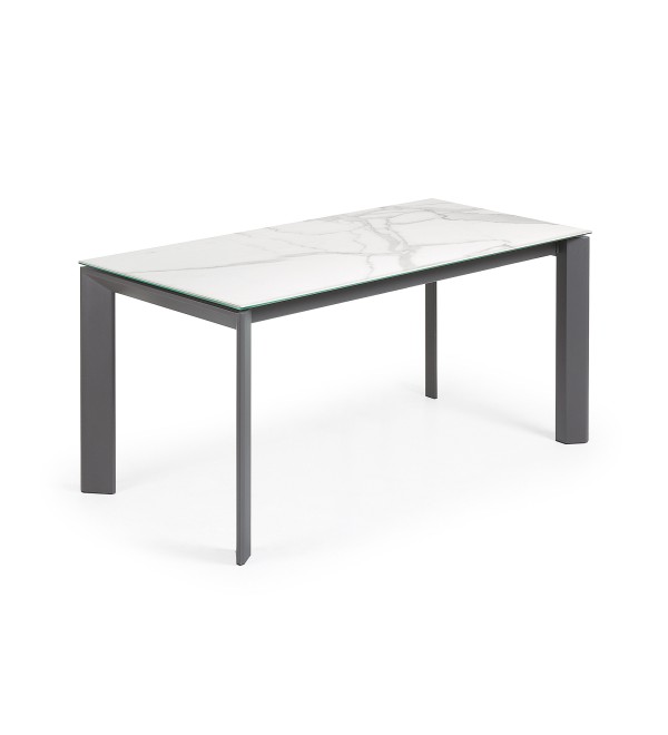 Стол Atta 160 (220) x90 антрацит, керамика