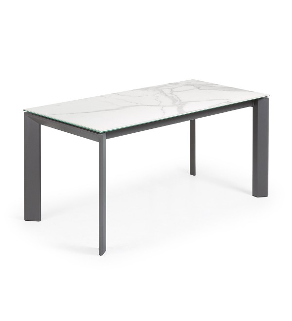 Стол Atta 160 (220) x90 антрацит, керамика