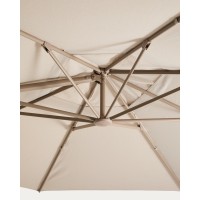 Уличный зонт Noli с алюминиевой конструкцией цвета таупе, 300 x 420 см