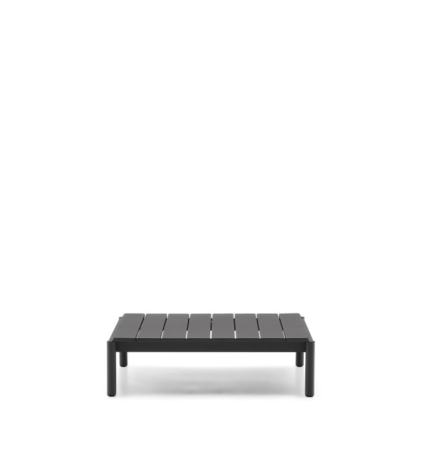 Журнальный столик Sorells из серого алюминия 89 x 91 см