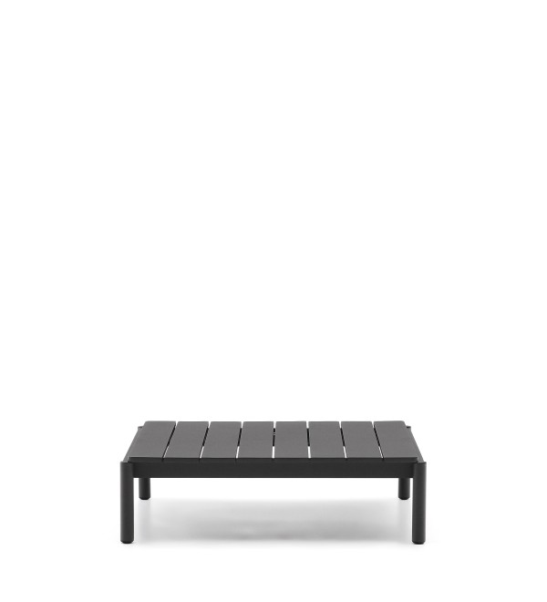 Журнальный столик Sorells из серого алюминия 89 x 91 см