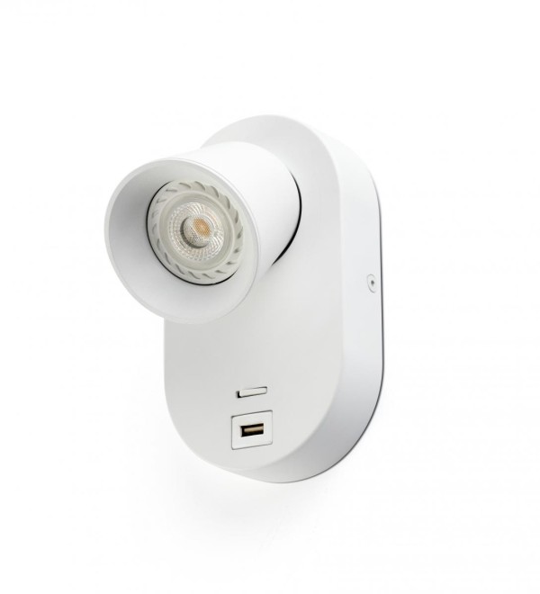 Бра Corb белое с USB