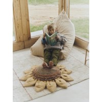 Круглая интерьерная подушка Подсолнух 90*90